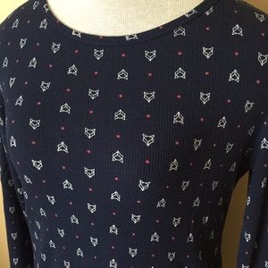 Prince and Fox Thermal Long Sleeve Shirt Foxes